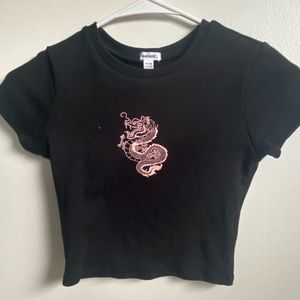 Garage- Graphic Dragon Crop Tee